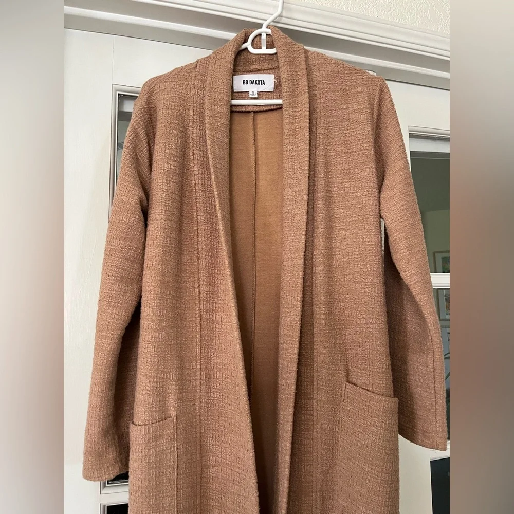 Bb Dakota • Long Brown Open Coat - Picture 3 of 6